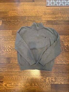 Polo by Ralph Lauren Olive Green Half-Zip Sweater